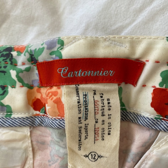 Anthropologie Cartonnier Floral Ankle Trousers - Picture 3 of 3